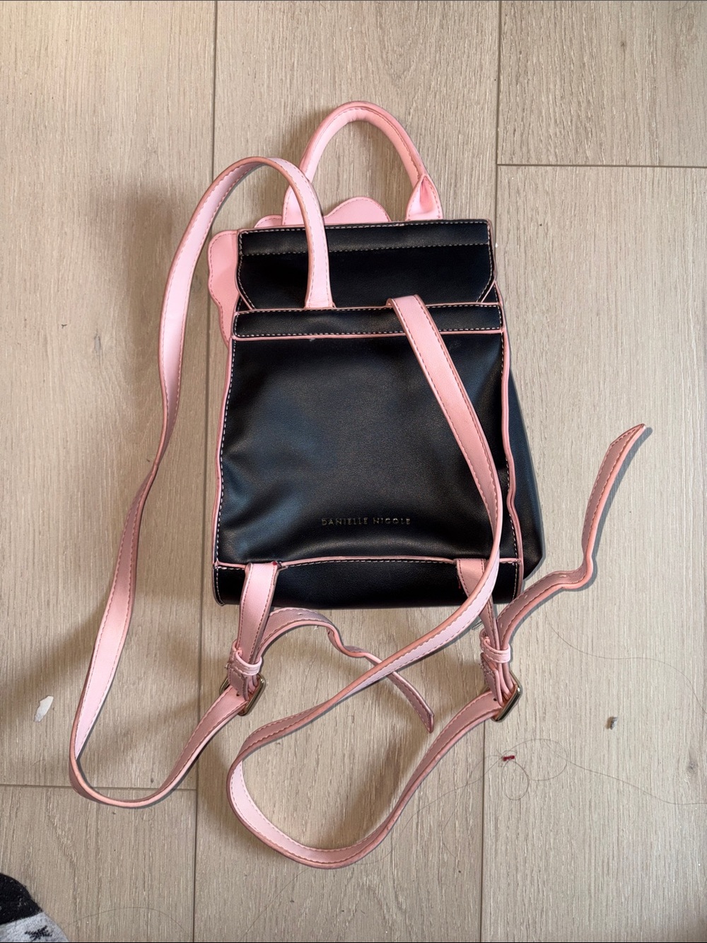 Danielle Nicole Hello Kitty Loungefly Black and Pink Sequin Flap Backpack - Picture 2 of 5